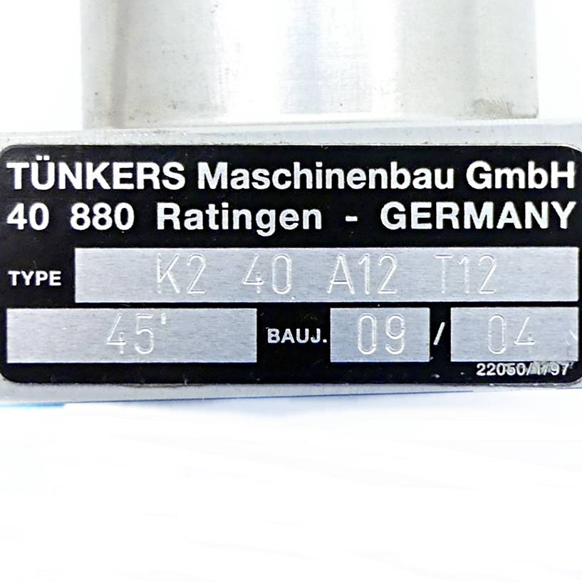 Tünkers Pneumatikspanner 45° (K2 40 A12 T12)