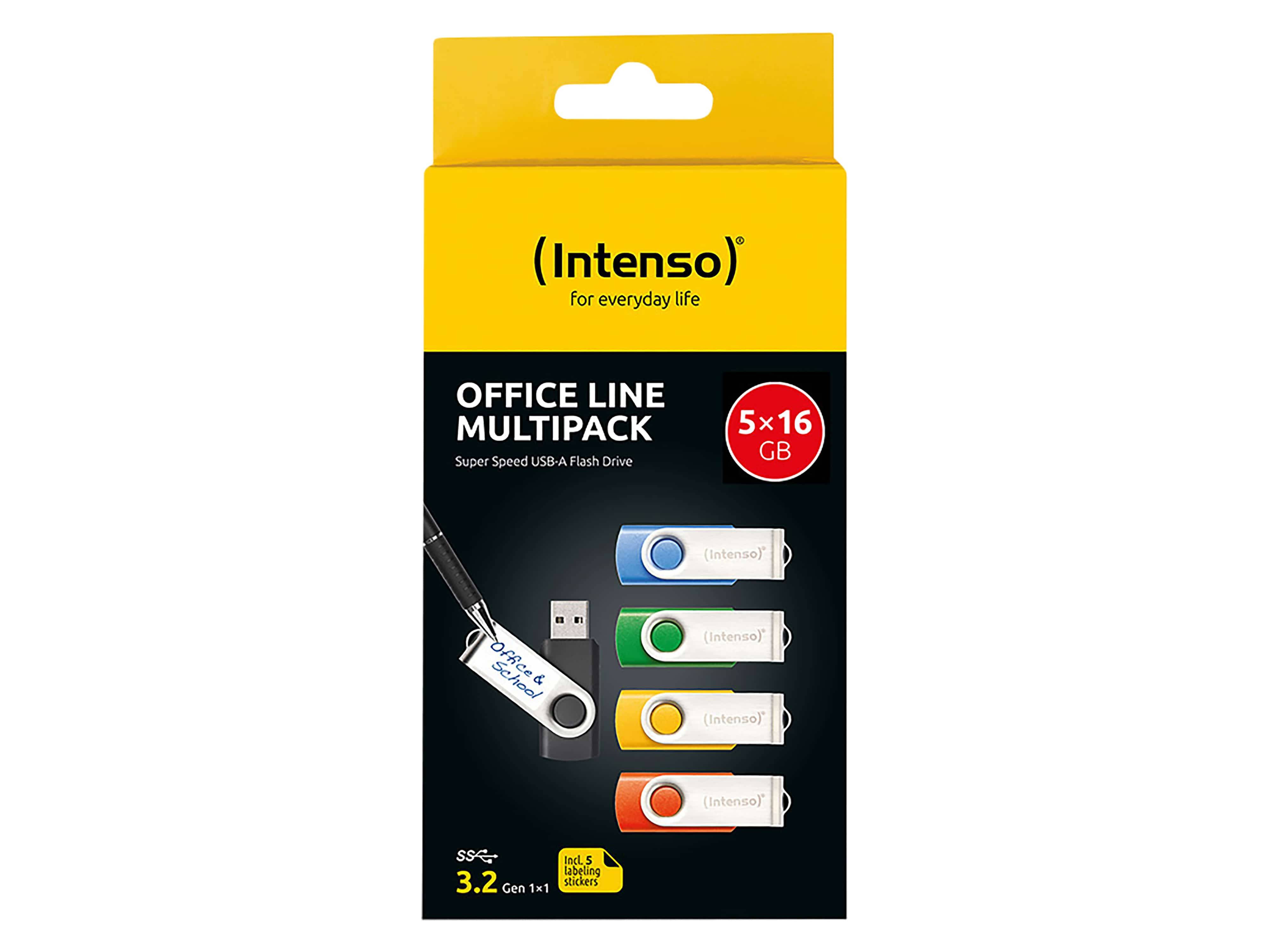 INTENSO USB-Stick Office Line 3543575 USB 3.2 16GB 5er Pack
