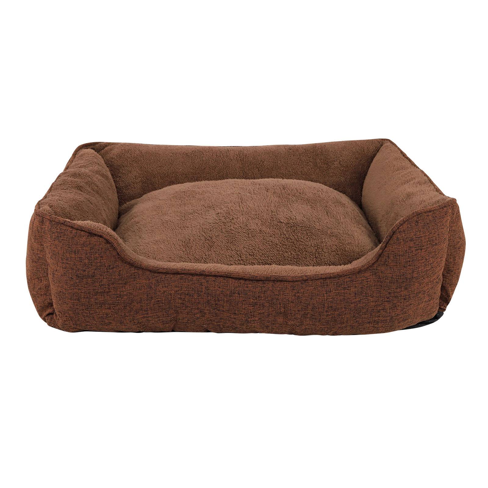 lionto Katzenbett mit abnehmbarem Bezug, 75x60 cm, braun