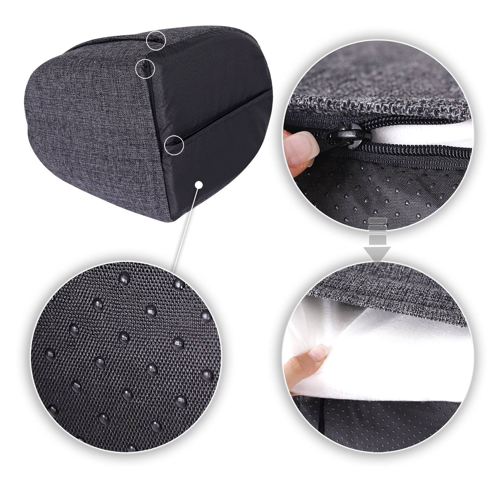 lionto Katzenhöhle, weiche Kuschelliege aus Oxford-Stoff mit herausnehmbarer Polsterung & Anti-Rutsch-Boden, dunkelgrau