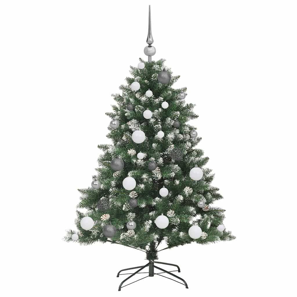 vidaXL Künstlicher Weihnachtsbaum mit 150 LEDs mit Ständer Grün 120 cm