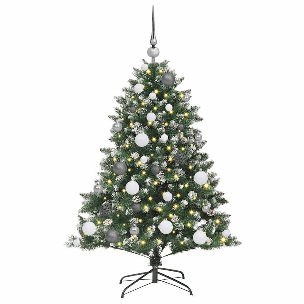 vidaXL Künstlicher Weihnachtsbaum mit 150 LEDs mit Ständer Grün 120 cm