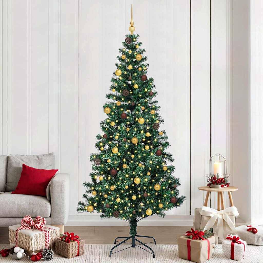 vidaXL KünstlicherWeihnachtsbaum Grün 240cm PVC