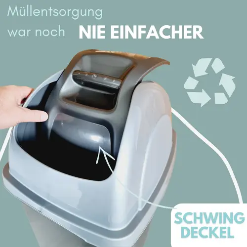 Mülleimer Schwingdeckel Mülleimer Küche 33 L Groß 60 cm Schwingeimer Mülltrenner Abfalleimer Küche Mülleimer mit Deckel Küchenabfalleimer Mülleimer Schwingdeckel Mülleimer Küche 33 L Groß 60 cm Schwingeimer Mülltrenner Abfalleimer Küche Mülleimer mit Deckel Küchenabfalleimer