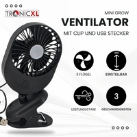 USB Mini Grow Ventilator mit Clip Klemme Klemmventilator I Clipventilator für Homebox Growbox Growschrank Secret Jardin GrowPro DiamondBox Zelsius USB Mini Grow Ventilator mit Clip Klemme Klemmventilator I Clipventilator für Homebox Growbox Growschrank Secret Jardin GrowPro DiamondBox Zelsius