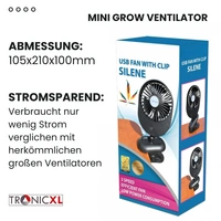 USB Mini Grow Ventilator mit Clip Klemme Klemmventilator I Clipventilator für Homebox Growbox Growschrank Secret Jardin GrowPro DiamondBox Zelsius USB Mini Grow Ventilator mit Clip Klemme Klemmventilator I Clipventilator für Homebox Growbox Growschrank Secret Jardin GrowPro DiamondBox Zelsius