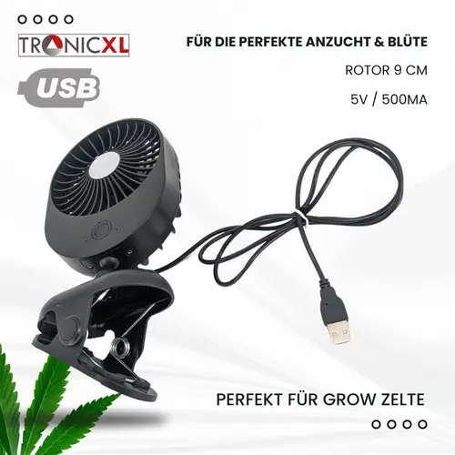 USB Mini Grow Ventilator mit Clip Klemme Klemmventilator I Clipventilator für Homebox Growbox Growschrank Secret Jardin GrowPro DiamondBox Zelsius USB Mini Grow Ventilator mit Clip Klemme Klemmventilator I Clipventilator für Homebox Growbox Growschrank Secret Jardin GrowPro DiamondBox Zelsius