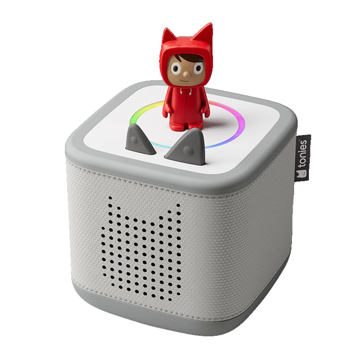 Tonies Toniebox 2 Mondgrau Starter Set Kreativ-Tonie Rot