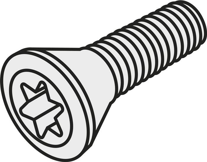 Torx-Senkkopfschraube ISO US 3511-T15 Bruttogewicht 7g PRAMET
