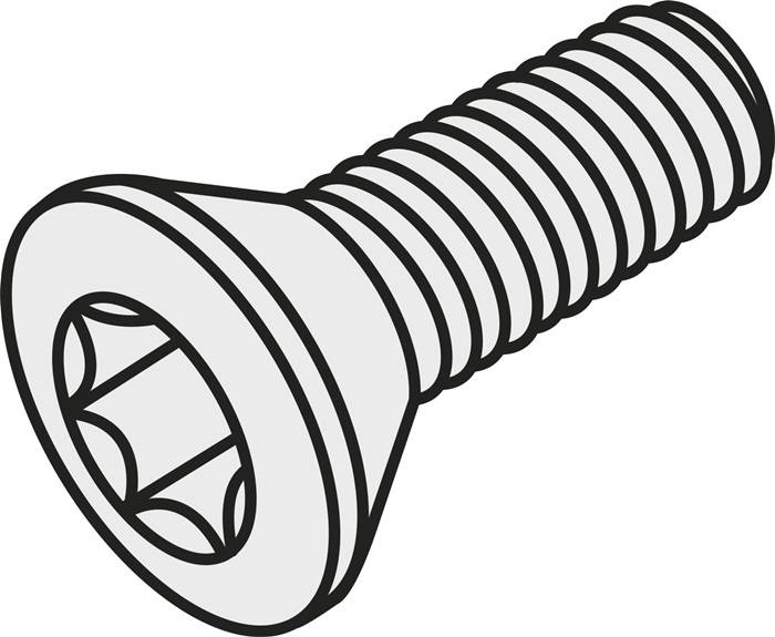 Torx-Senkkopfschraube ISO US 2008-T25P Bruttogewicht 2,4g PRAMET