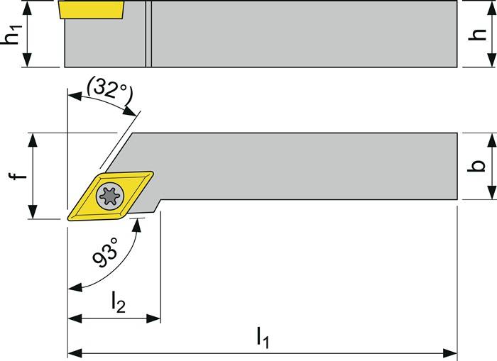 Klemmdrehhalter SDJCL1010E07 li.vern.Außen TECWERK