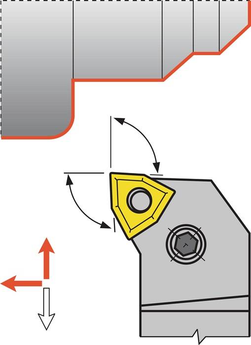 Klemmdrehhalter PWLNR2020K08 re.vern.Außen TECWERK
