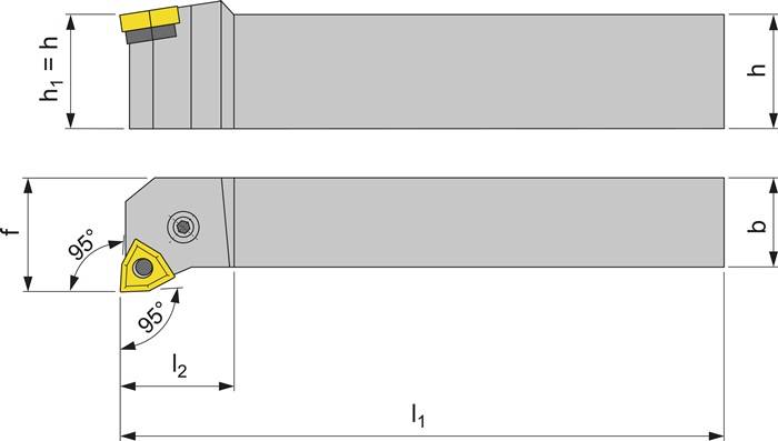 Klemmdrehhalter PWLNR2020K08 re.vern.Außen TECWERK
