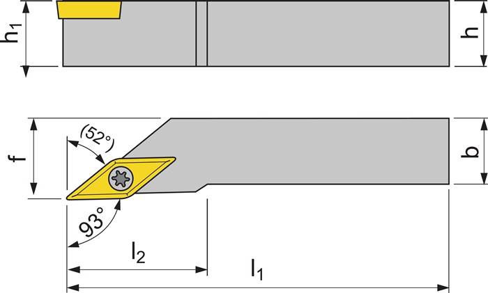 Klemmdrehhalter SVJBR2525M16 re.vern.Außen TECWERK