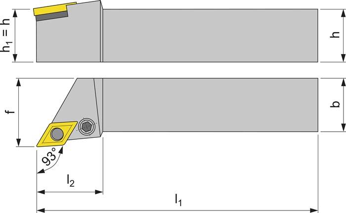 Klemmdrehhalter PDJNR2525M15 re.vern.Außen TECWERK
