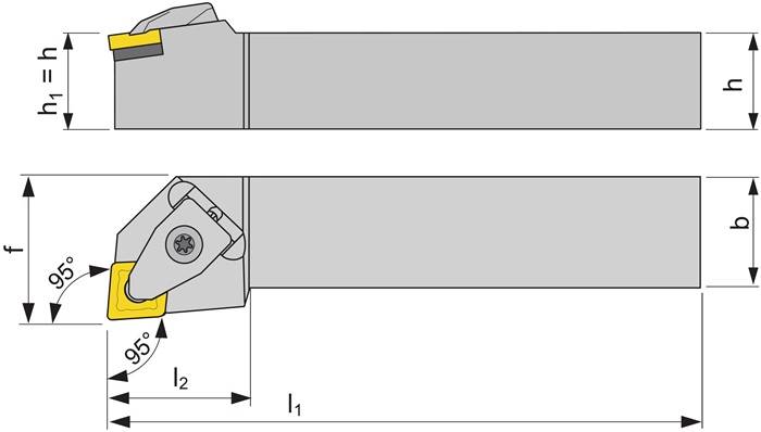 Klemmdrehhalter DCLNL2525M12 li.vern.Außen TECWERK