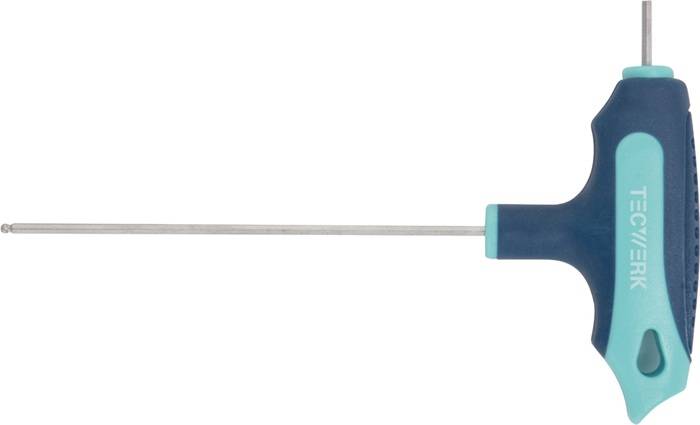 Stiftschlüssel m.Quergr.SW 3mm Klingen-L.100mm m.Seitenabtr.u.Kugelk.TECWERK