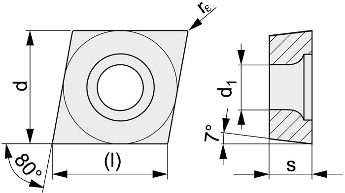 Wendeschneidplatte CCMT120404-M PMK30 Bearb.mittel TECWERK