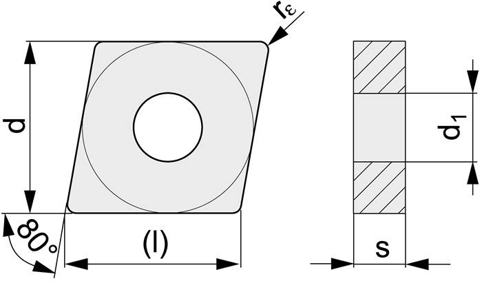 Wendeschneidplatte CNMG120412-R PMK35 Bearb.Schrupp TECWERK