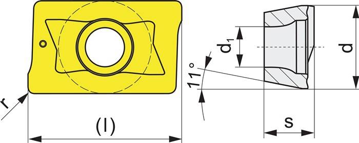 Wendeschneidplatte APKT160408PDR-M UNI TECWERK