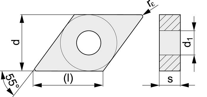 Wendeschneidplatte DNMG110404-F PMK30 Bearb.Schlicht TECWERK