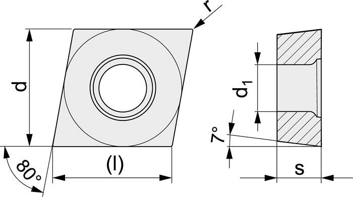 Wendeschneidplatte CCGT09T304-AL N20 Bearb.Alu.TECWERK