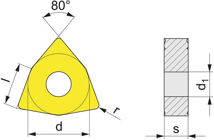 Wendeschneidplatte WNMG080404L-HP UNI35 li.TECWERK
