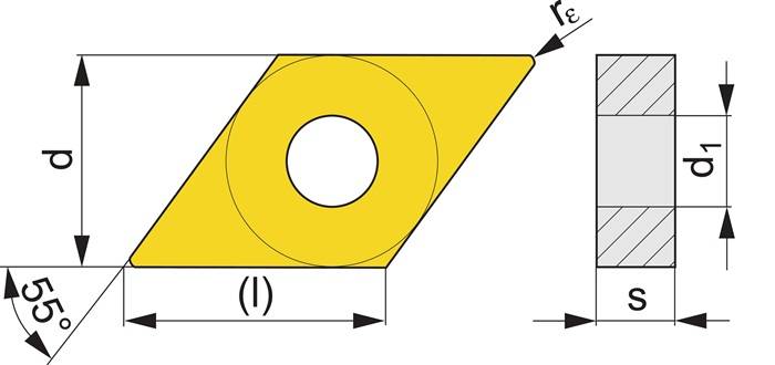 Wendeschneidplatte DNMG150608L-HP UNI35 li.TECWERK
