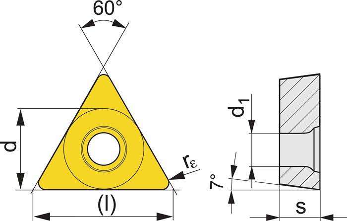 Wendeschneidplatte TCMT16T304E-M UNI35 Bearb.mittel TECWERK