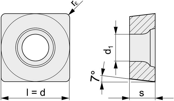 Wendeschneidplatte SCMT09T304-M UNI Bearb.mittel TECWERK
