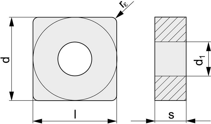 Wendeschneidplatte SNMG120408-M UNI Bearb.mittel TECWERK
