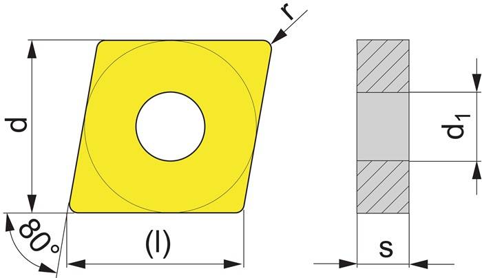Wendeschneidplatte CNMG120408-F PMK30 Bearb.Schlicht TECWERK