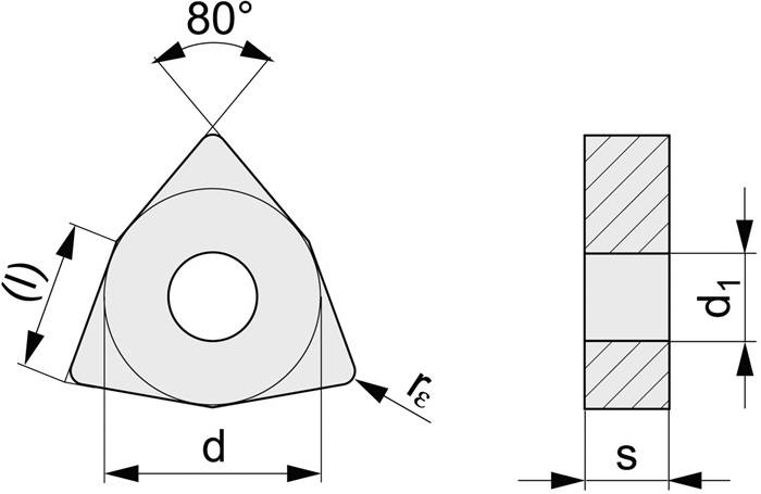Wendeschneidplatte WNMG060404-M PMK30 Bearb.mittel TECWERK