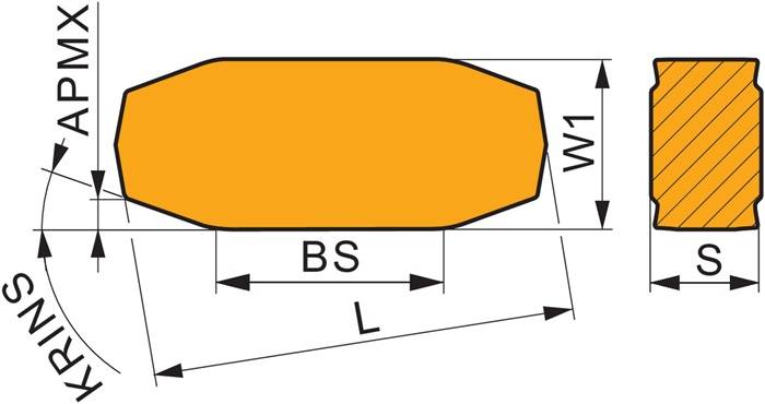 Wendeschneidplatte ISO LNGF 361220-MM-S03:T9415 Schneidkanten-L. 36,5mm PRAMET