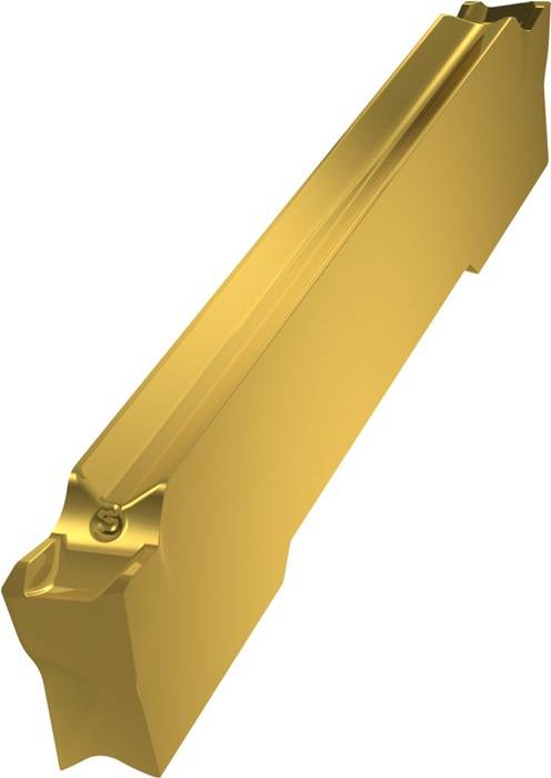 Wendeschneidplatte ISO GL2-D200G02R12-PR:G8330 Breite 2mm PVD beschichtet Gold