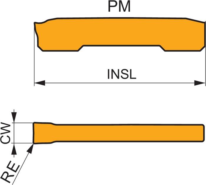 Wendeschneidplatte ISO GL4-S400M02-PM:G8330 Schnittbreite 4mm PRAMET