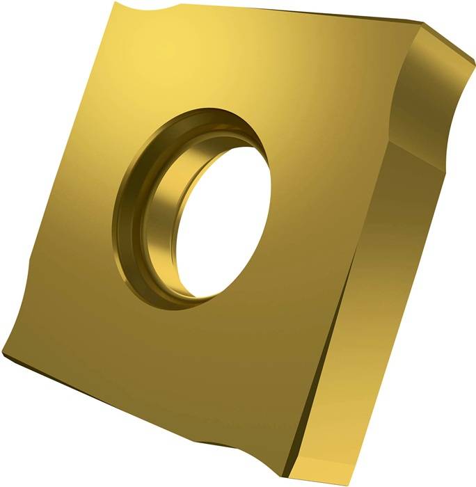 Wendeschneidplatte ISO SNHQ 1207AZTN:M8340 D. 5mm PVD beschichtet Farbe Gold