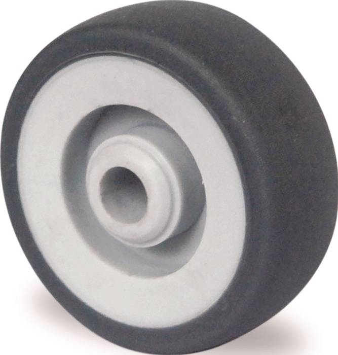 Ersatzrad D.50mm Trgf.50kg TPE grau Achs-D.6mm Nabenl.22mm TECWERK