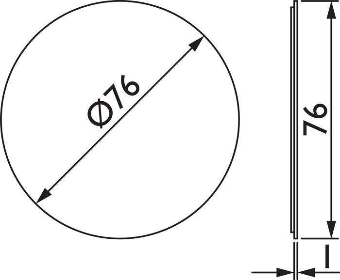 Hinweiszeichen NW-4600-6 VA Farb-Nr.60 B.126mm H.126mm TECWERK
