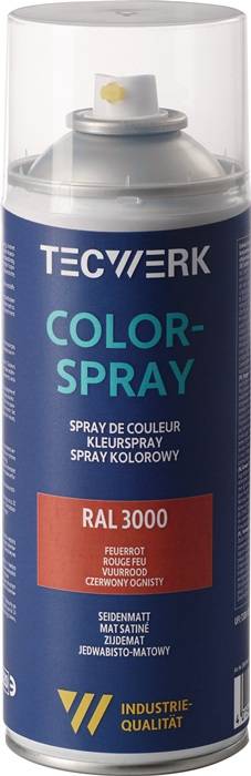 Colorspray feuerrot seidenmatt RAL 3000 400ml Spraydose TECWERK