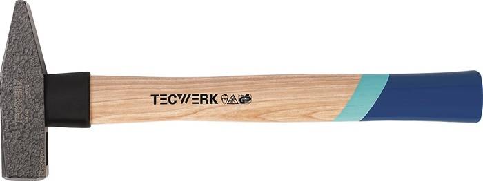 Schlosserhammer 600g Stiel-L.320mm Hickory m.Nylonschutzhülse TECWERK