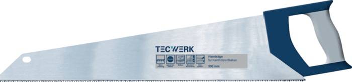 Handsäge Blatt-L.550mm 7 Spitzzahnung TECWERK