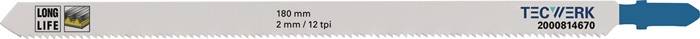 Stichsägeblatt Gesamt-L.180mm Zahnt.2mm BIM 5 St./Karte TECWERK