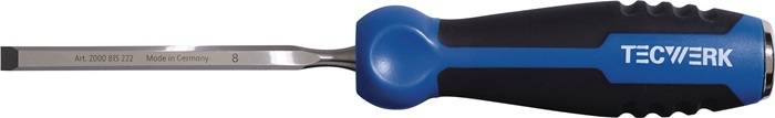 Stechbeitel Schneiden-B.8mm m.Schlagknopf CV-Stahl TECWERK