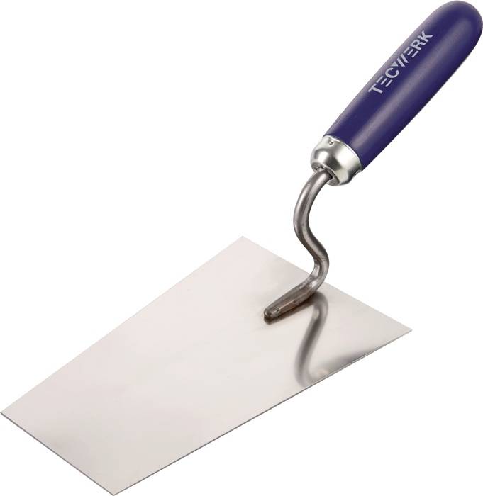 Maurerkelle L.180mm B.125mm m.Buchenholzheft,S-Hals rostfr.VA TECWERK