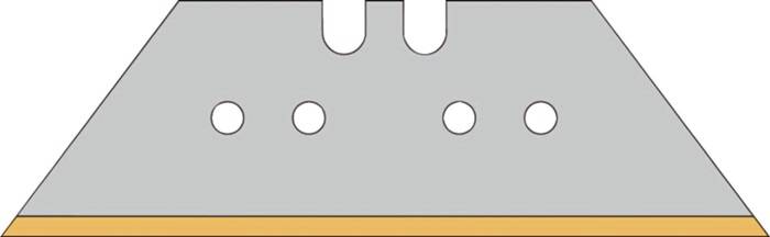 Trapezklinge L61xB18,7xS0,65mm TIN m.Lochung 10 St./Spender TECWERK