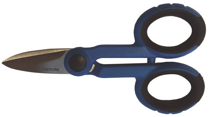 Elektriker-/Handwerkerschere L.140mm 2K-Kunststoff TECWERK