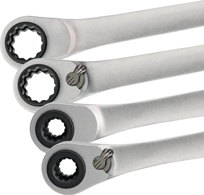 Multifunktionsknarrenringschlüssel 4in1 10/13/17/19mm 12-KT.L.220mm Z.72 TECWERK