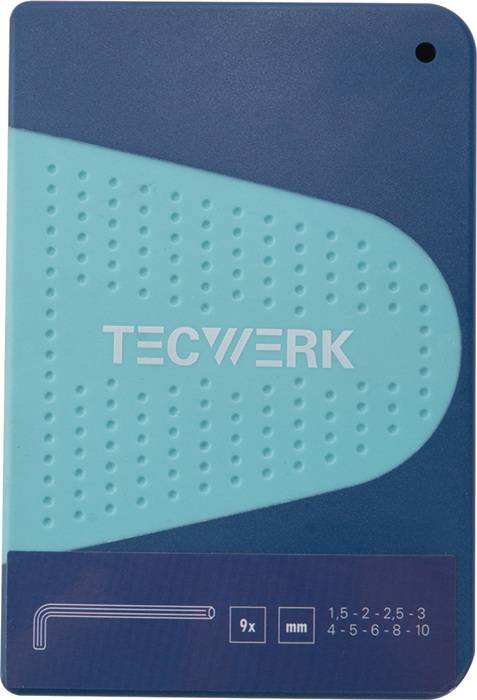 Winkelschraubendrehersatz 9-tlg.Klappkassette SW 1,5-10mm kurz S2-Stahl TECWERK