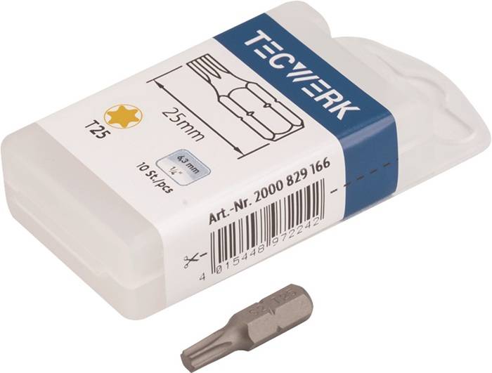Bit P829166 1/4 Zoll T 25 L.25mm TECWERK